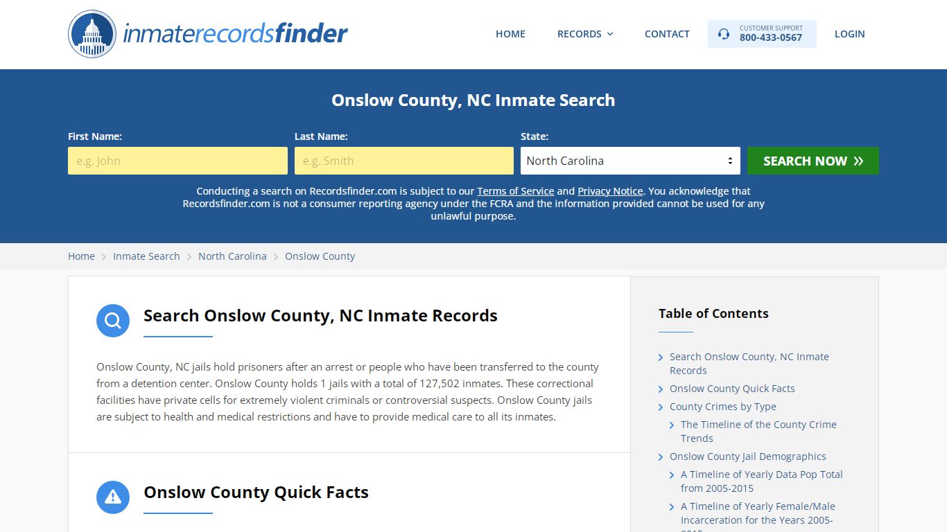 Onslow County, NC Inmate Lookup & Jail Records Online